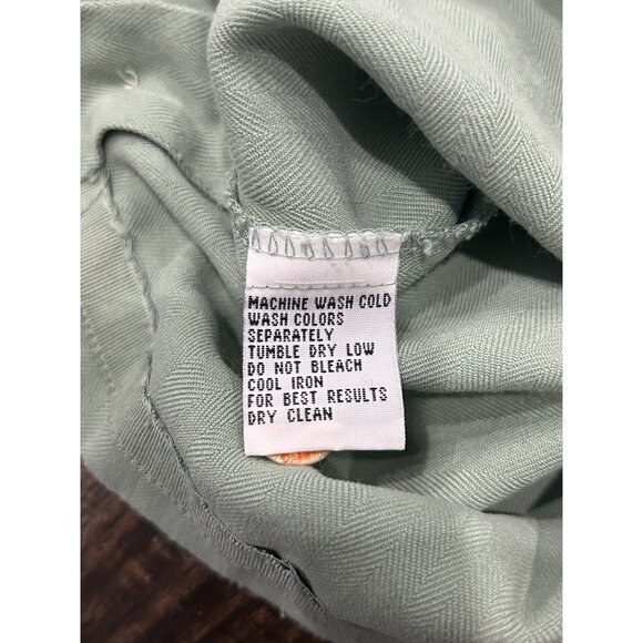 Tommy Bahama Womens Green Silk Cropped Pants Size 8 - Picture 7 of 9